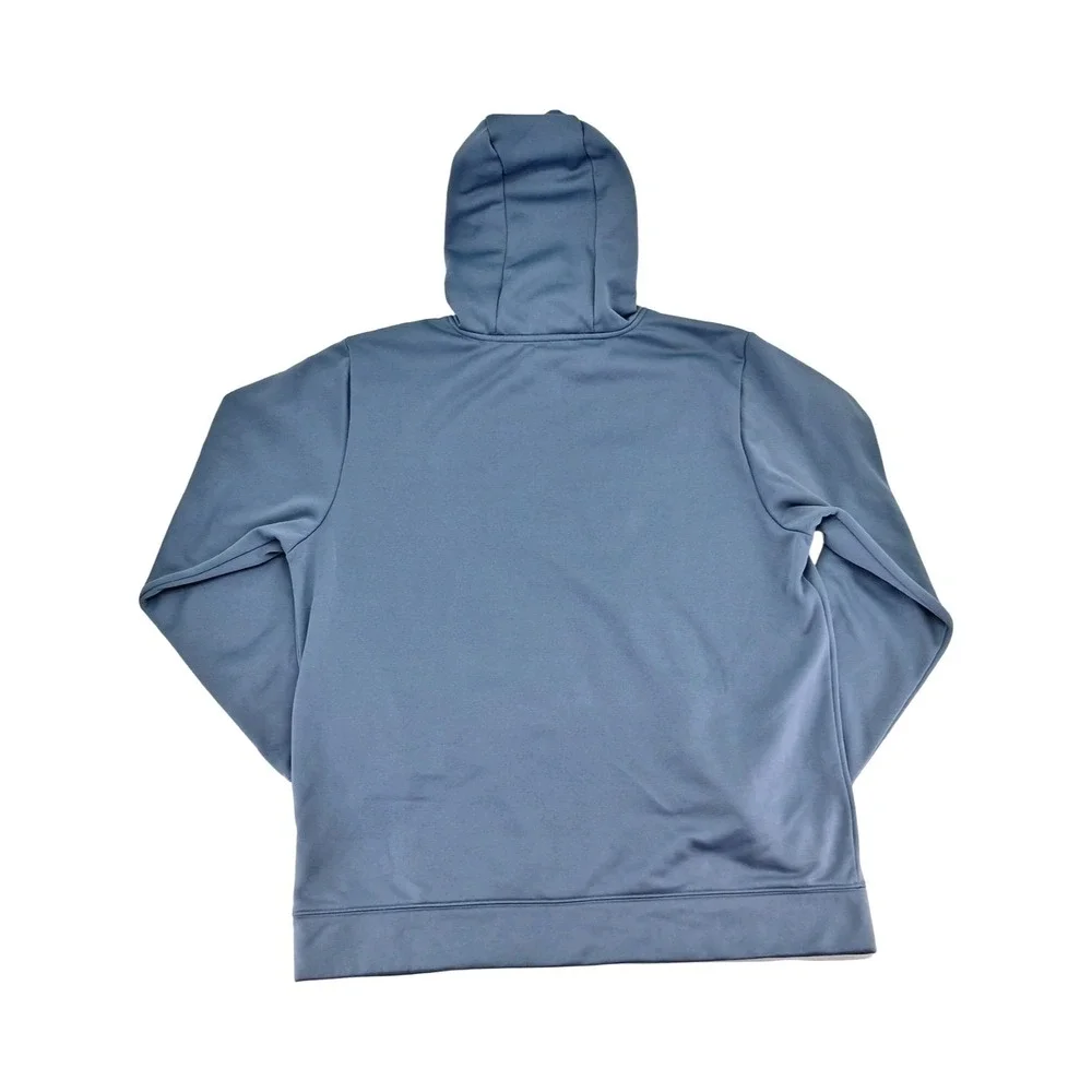 The North Face Hoodie Mens Extra Large Blue Fleece Pullover Logo Kangaroo Pocket